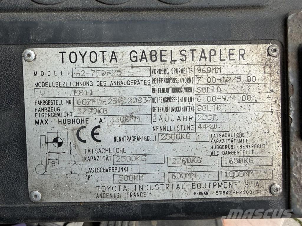 Toyota 62-7FDF25 柴油叉车