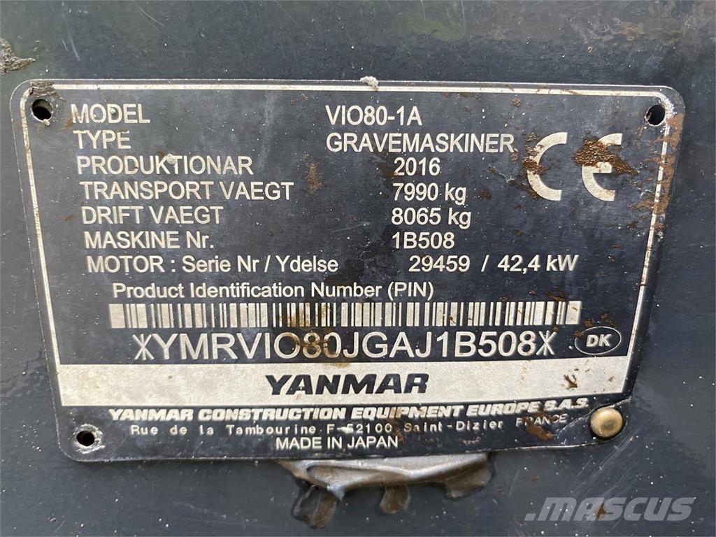 Yanmar VIO80-1A 轮式挖掘机