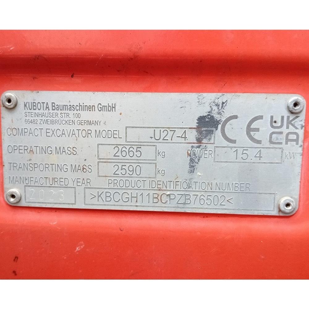 Kubota U 27-4 小型挖掘机