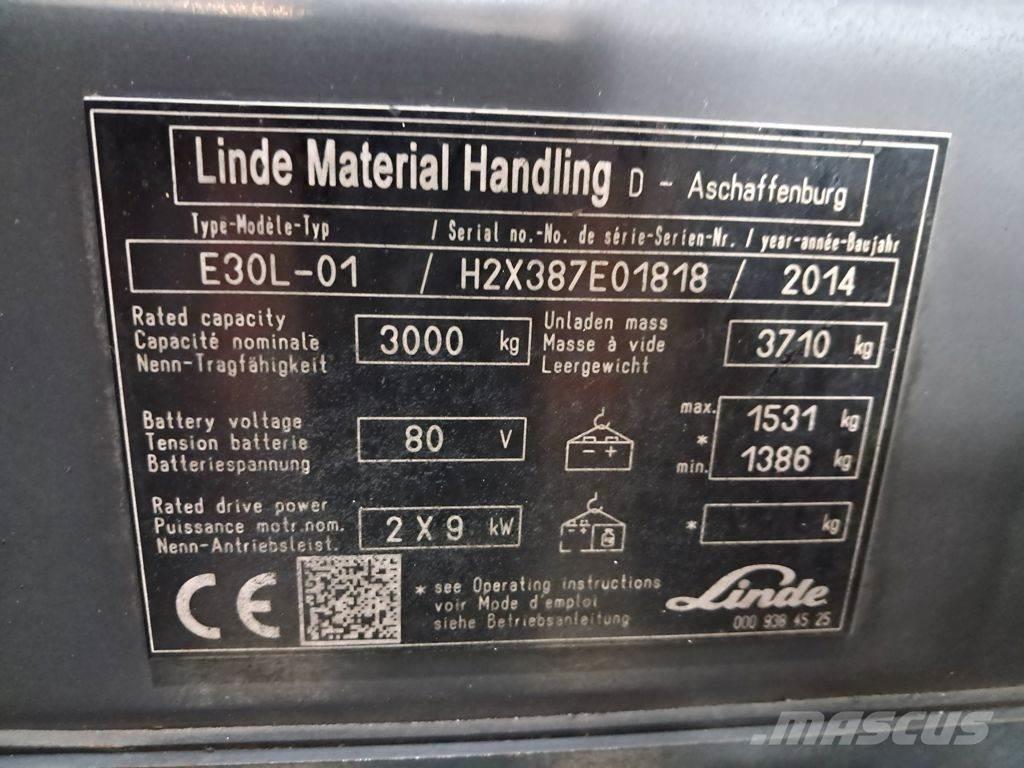 Linde E30L-01 电动叉车