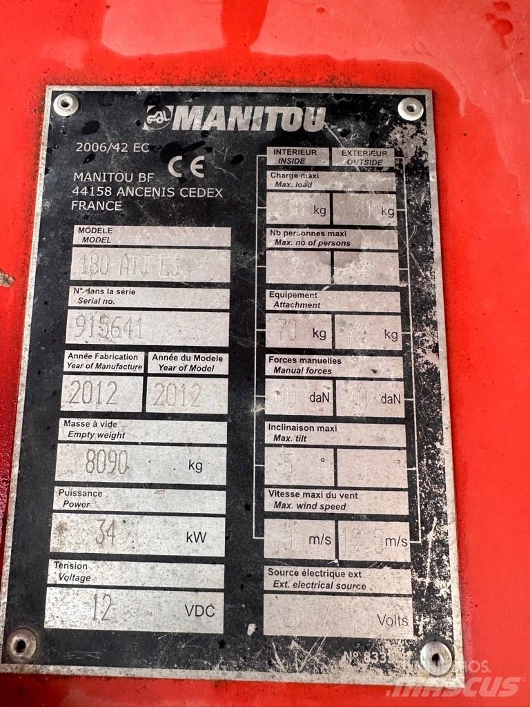 Manitou ATJ180 曲臂高空工作平台