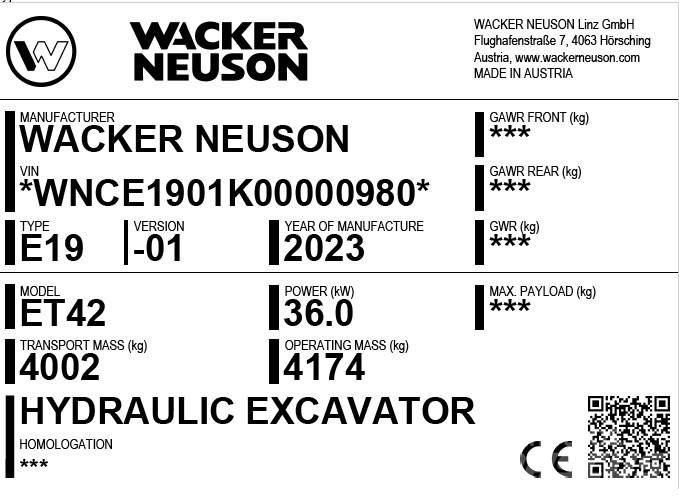 Wacker Neuson ET42 履带挖掘机