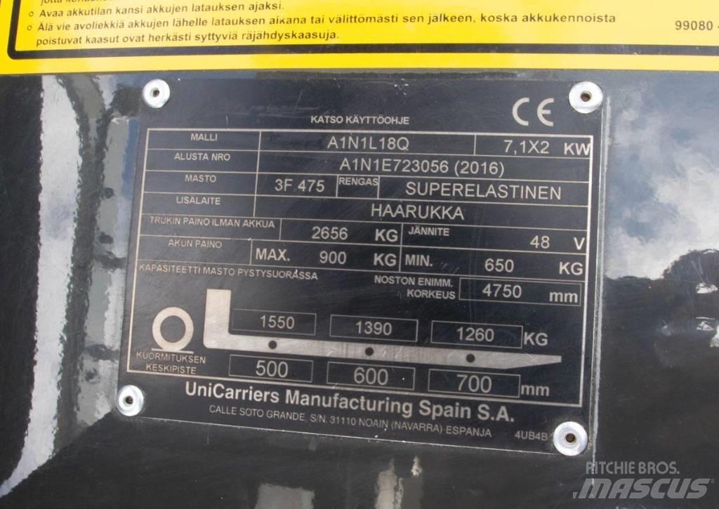 UniCarriers A1N1L18Q 电动叉车
