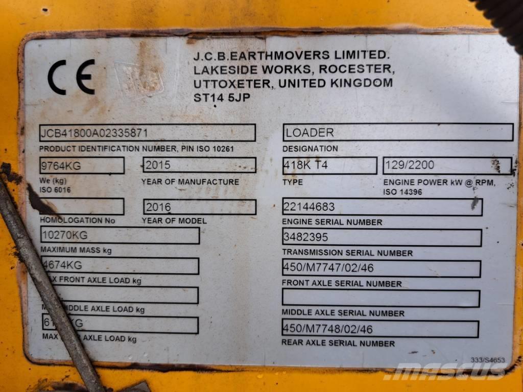 JCB 418 K 轮式装载机