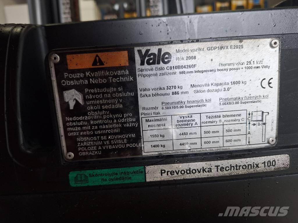 Yale GDP 16 VX 天然气叉车
