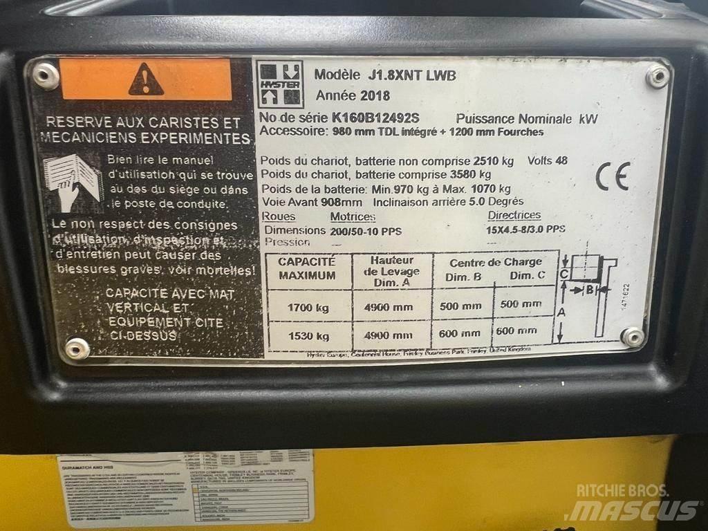 Hyster J 1.8 XNT 电动叉车