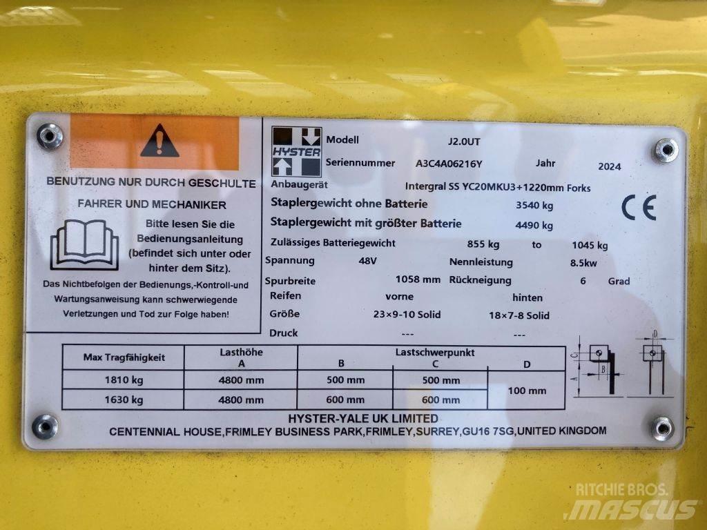 Hyster J 2.0 UT 电动叉车