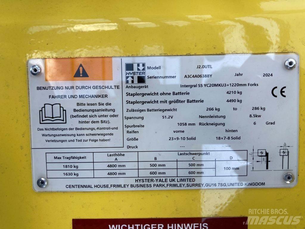 Hyster J 2.0 UTL 电动叉车