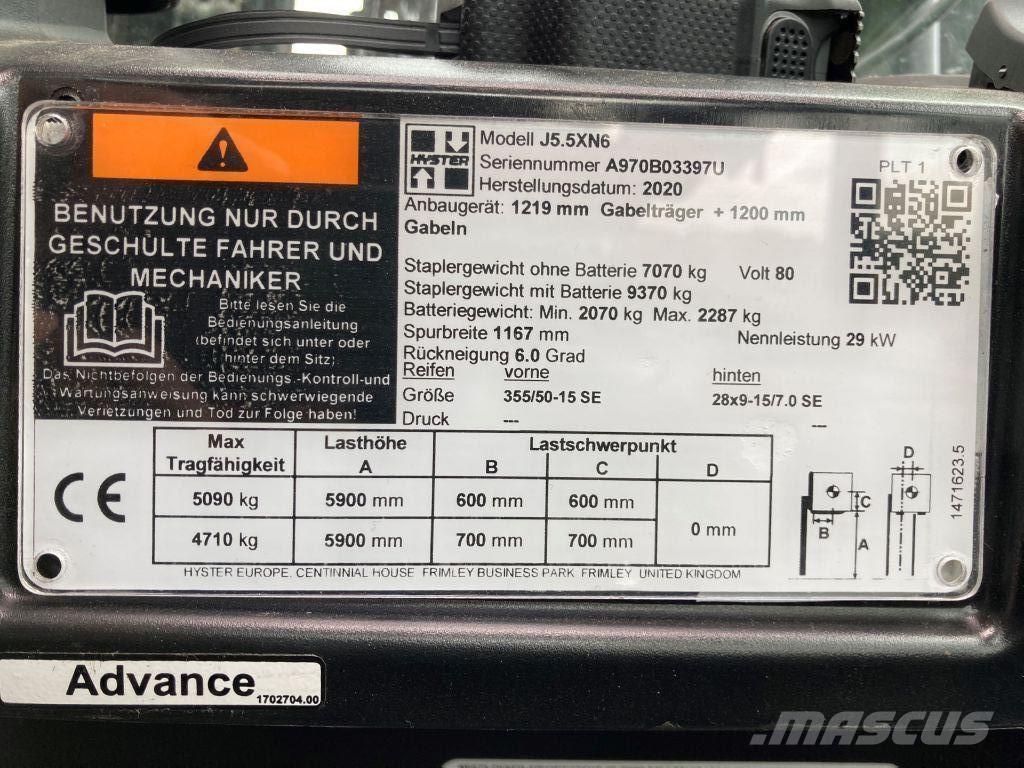 Hyster J 5.5 XN6 电动叉车