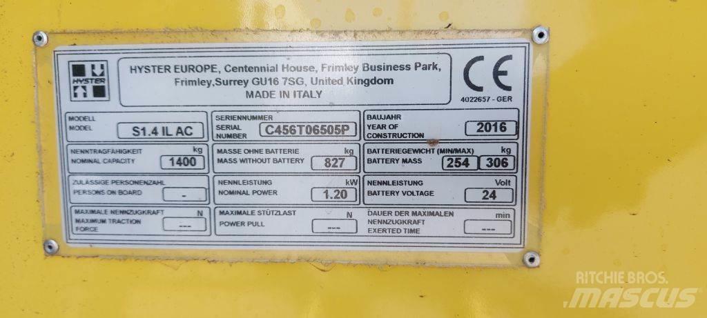 Hyster S 1.4 IL 手推堆垛车