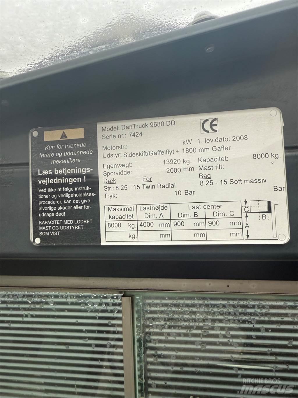 Dantruck 9680DD 柴油叉车