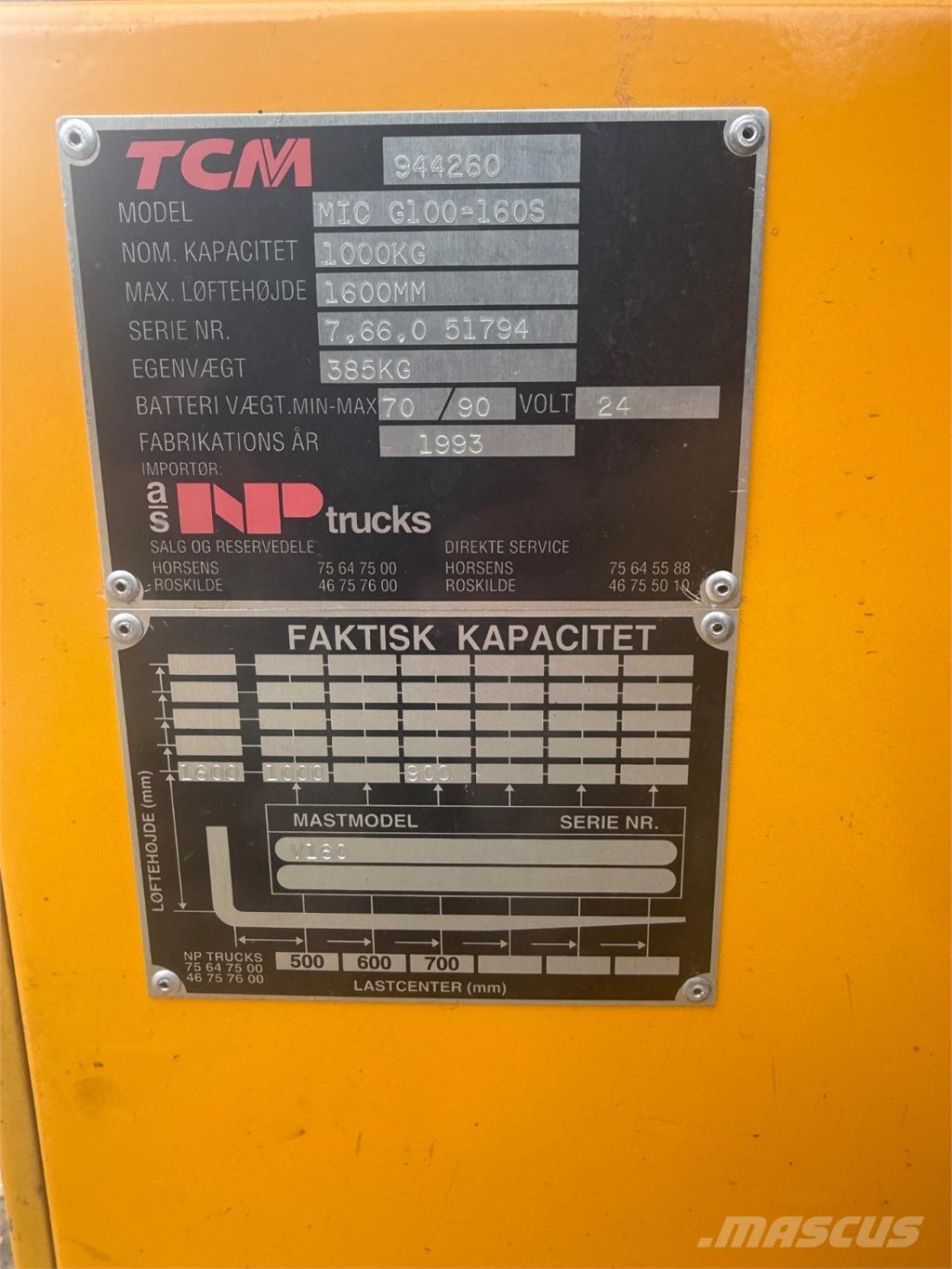 MIC 1000kg 手托盘堆垛机