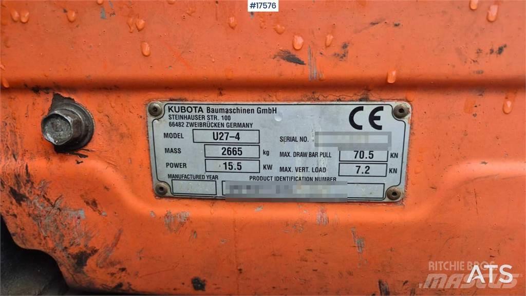 Kubota U27-4 小型挖掘机