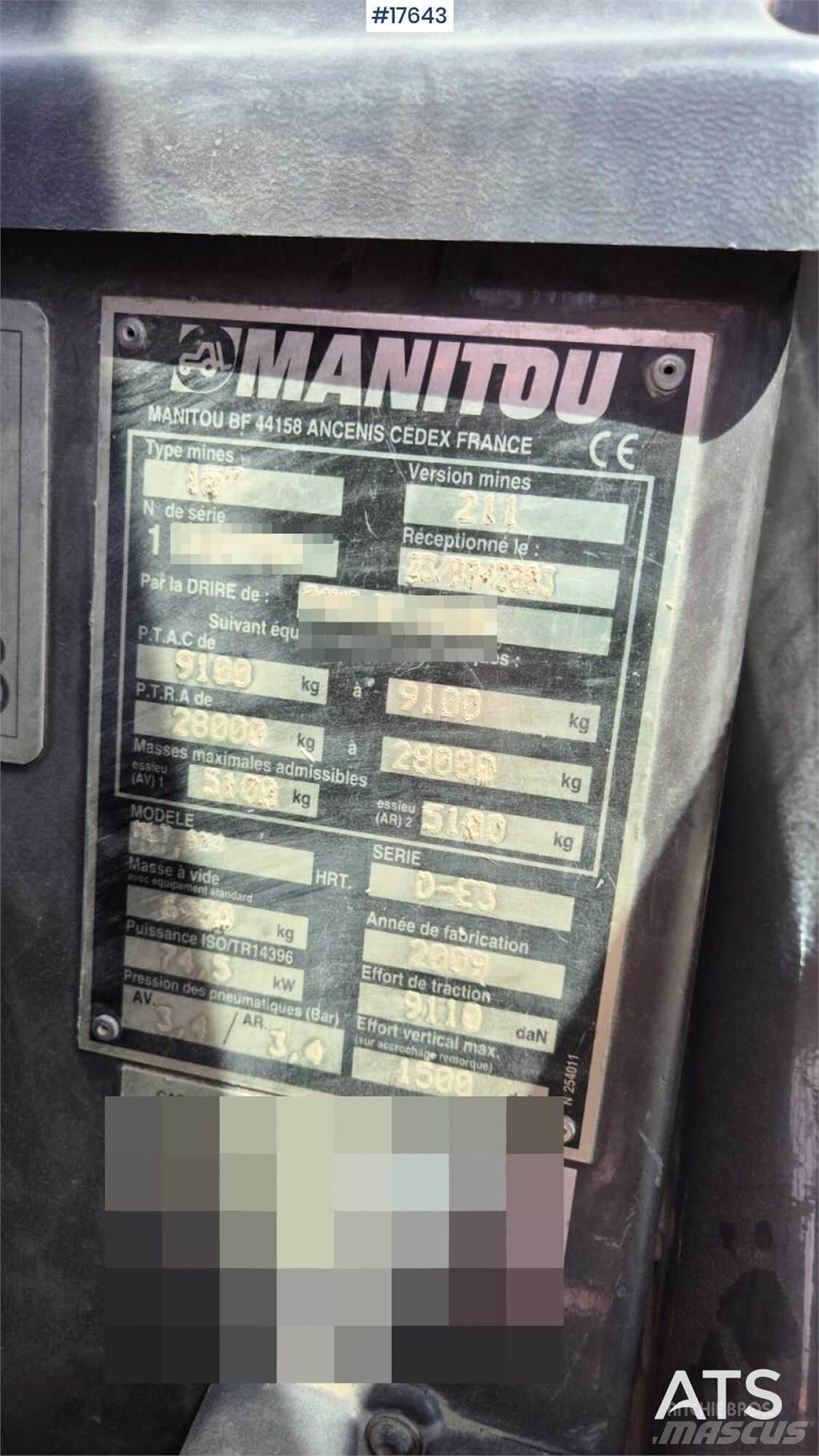Manitou MLT 634 伸缩臂叉装车|叉装车