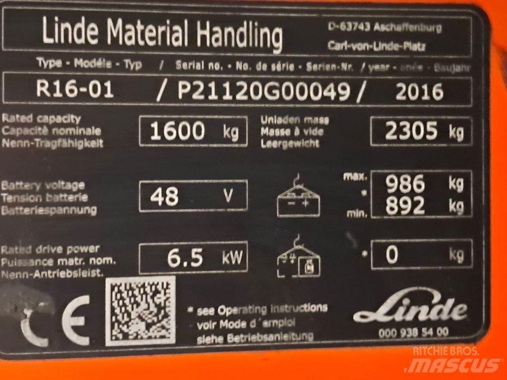 Linde R16-01 前移式叉车