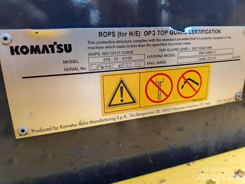Komatsu PW118MR-11 轮式挖掘机