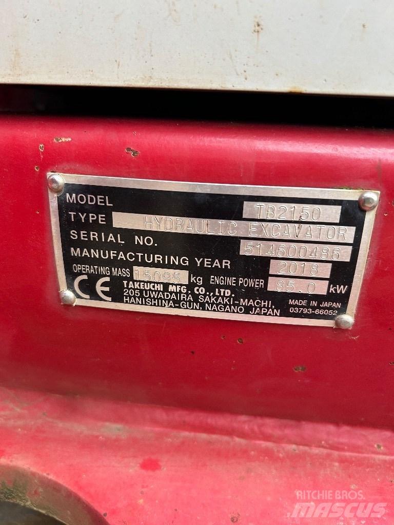 Takeuchi TB 2150 履带挖掘机