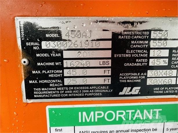 JLG 450 A 曲臂高空工作平台