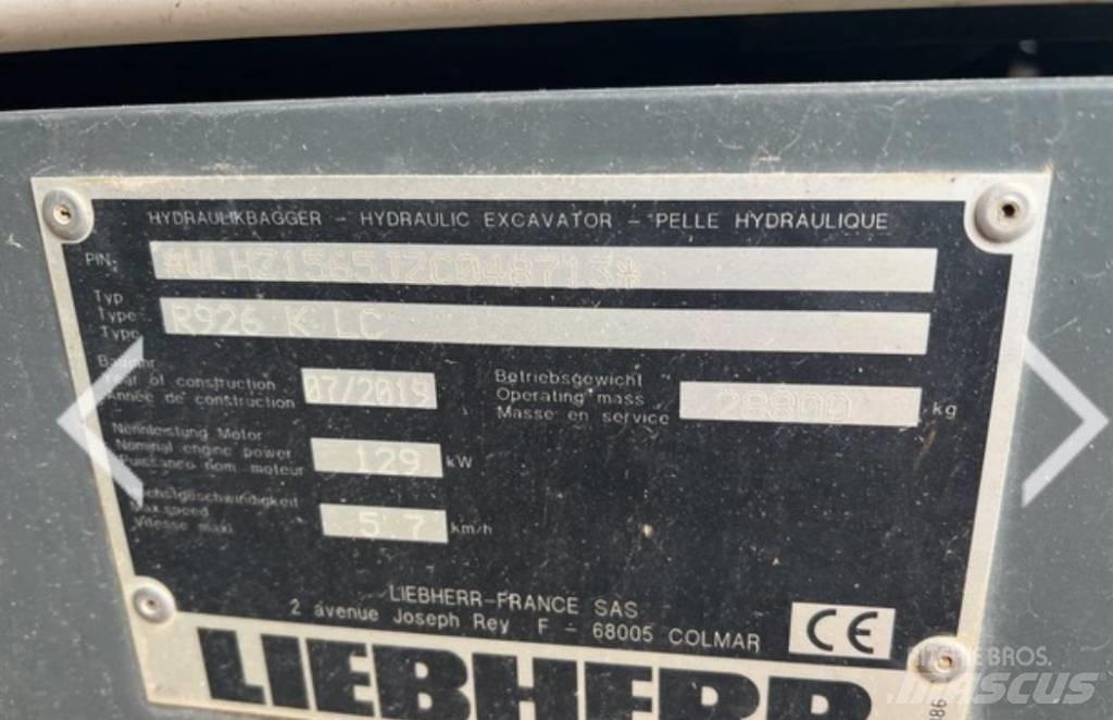 Liebherr R 926 KLC 履带挖掘机