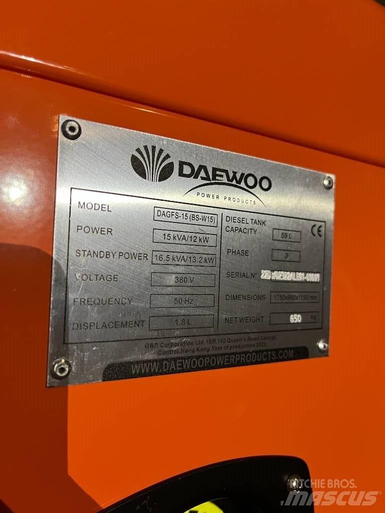 Daewoo Dagfs15-15 柴油发电机