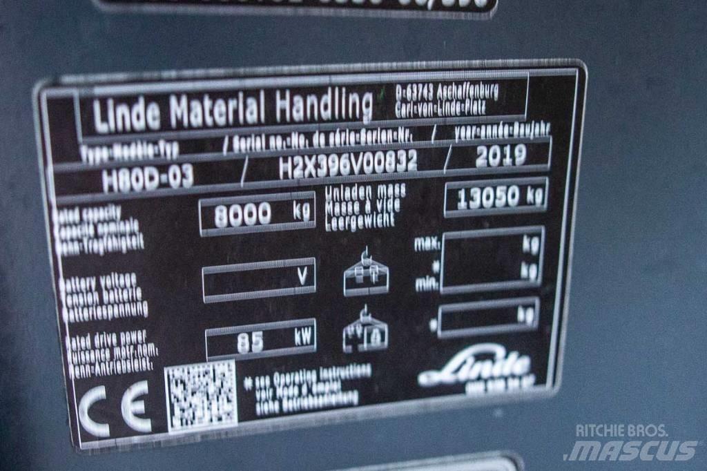 Linde H 80 D-03 柴油叉车