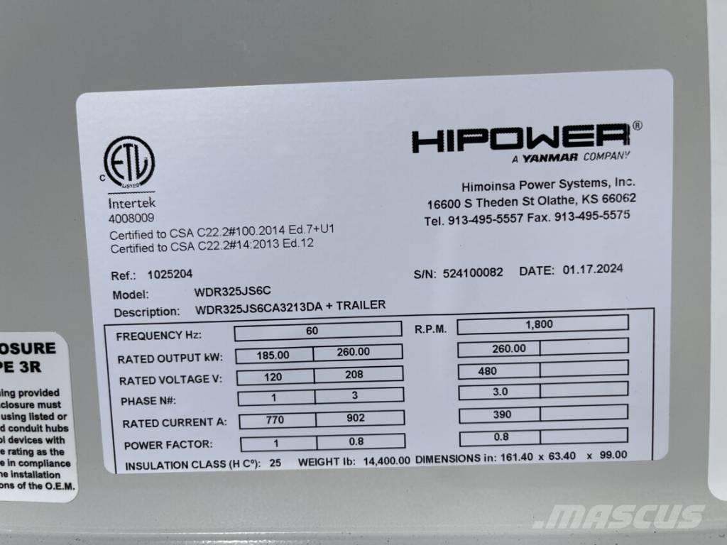 Hipower HRJW 325 柴油发电机