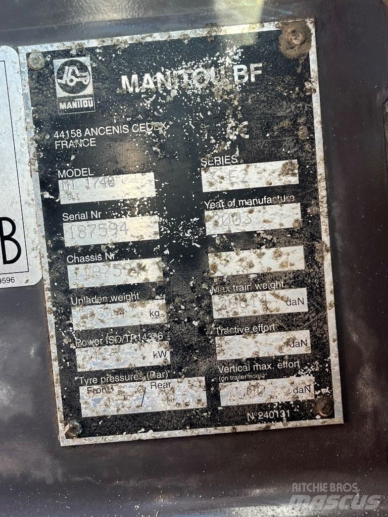 Manitou 1740 伸缩臂叉装车|叉装车