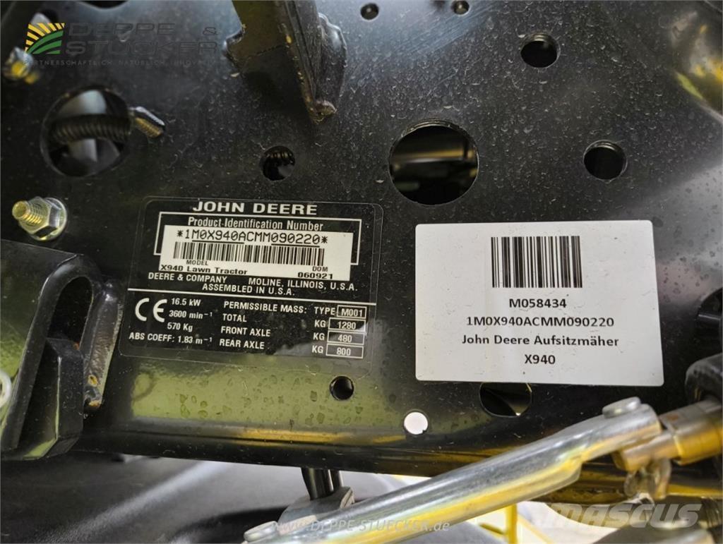 John Deere X940 割草机