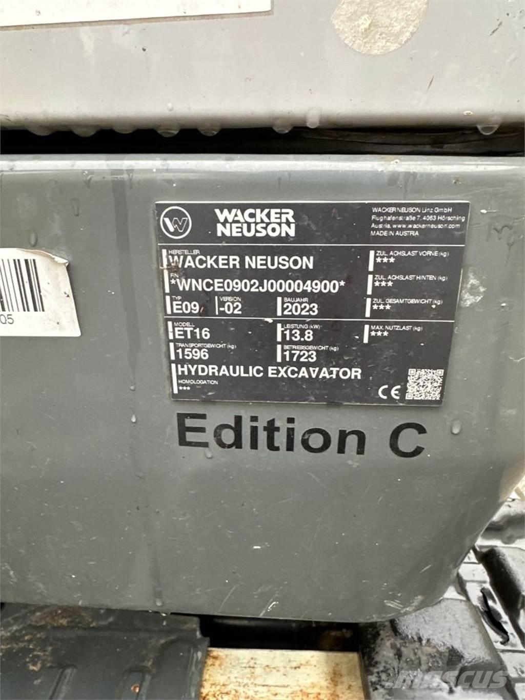 Wacker Neuson ET16 履带挖掘机