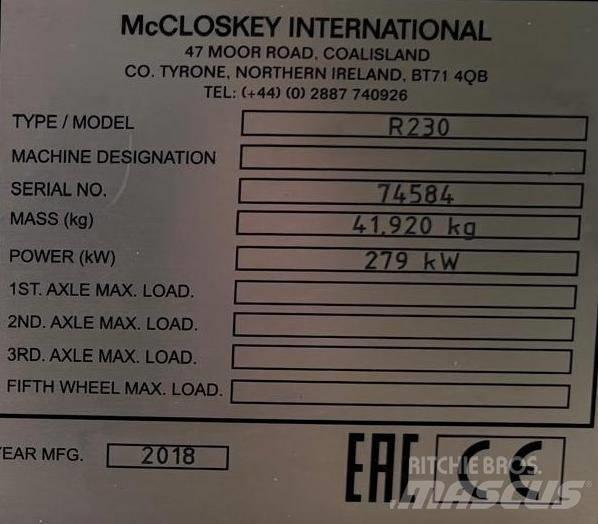 McCloskey R230 振动筛