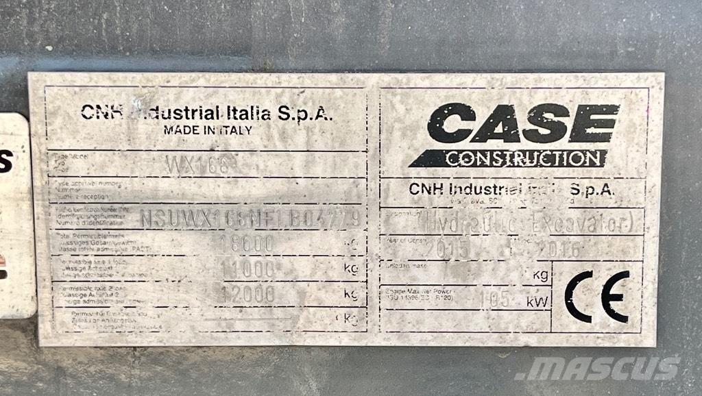 CASE WX 168 轮式挖掘机