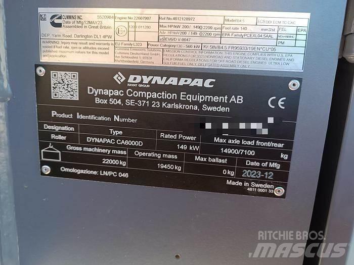 Dynapac CA6000D 拖式振动压路机