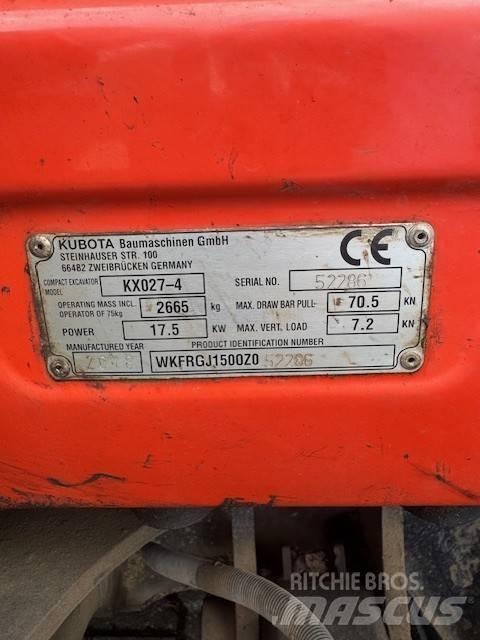 Kubota KX027-4 小型挖掘机