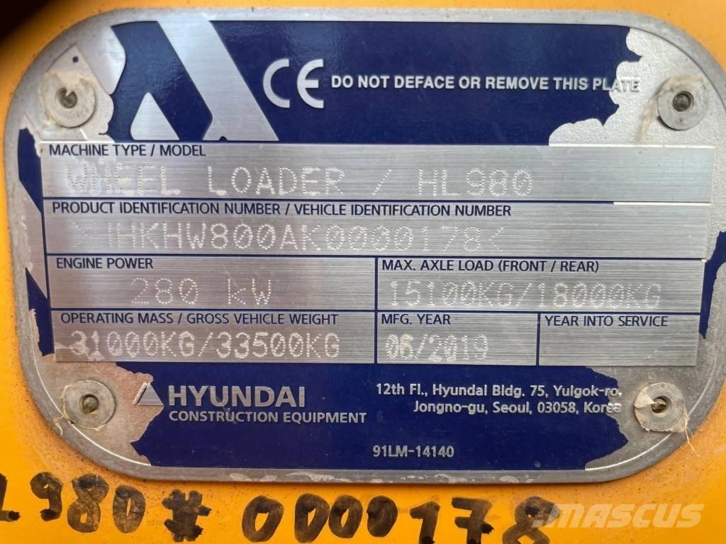Hyundai HL 980 轮式装载机