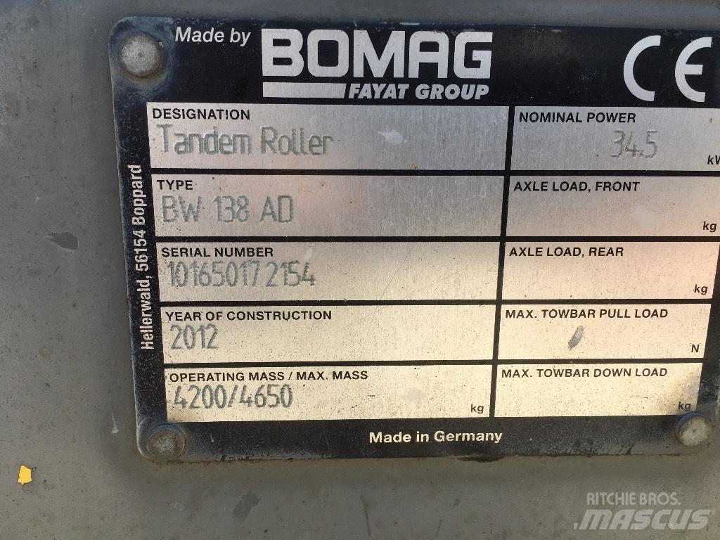 Bomag BW 138 AD 双轮压路机
