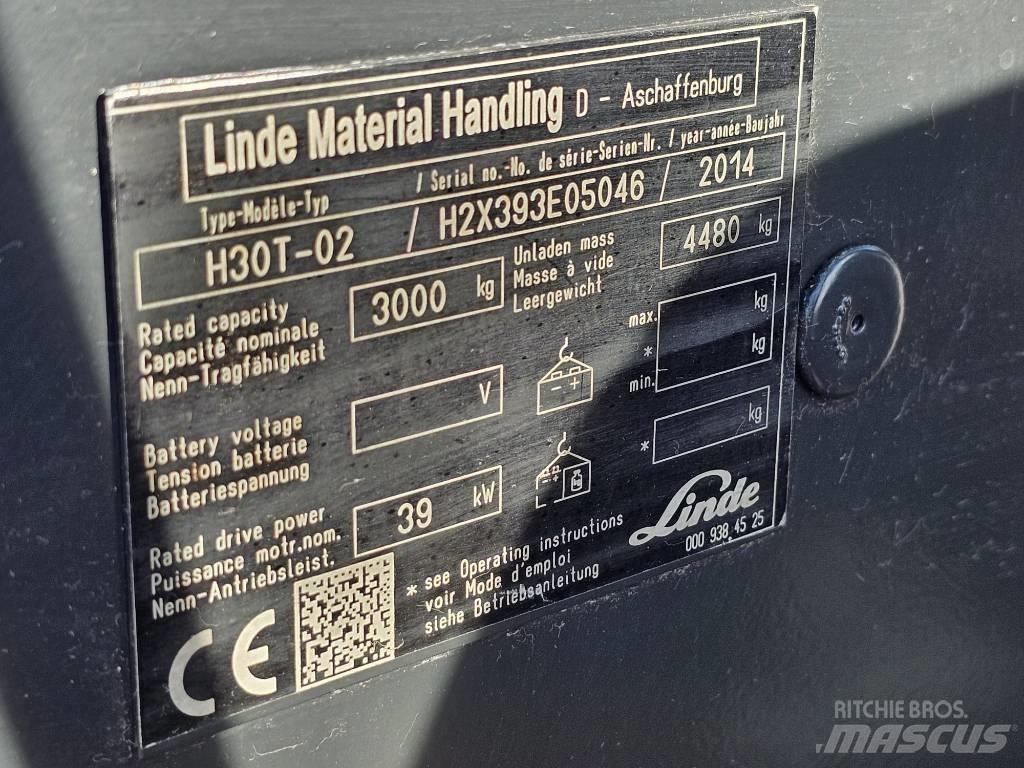 Linde H30T-02 天然气叉车