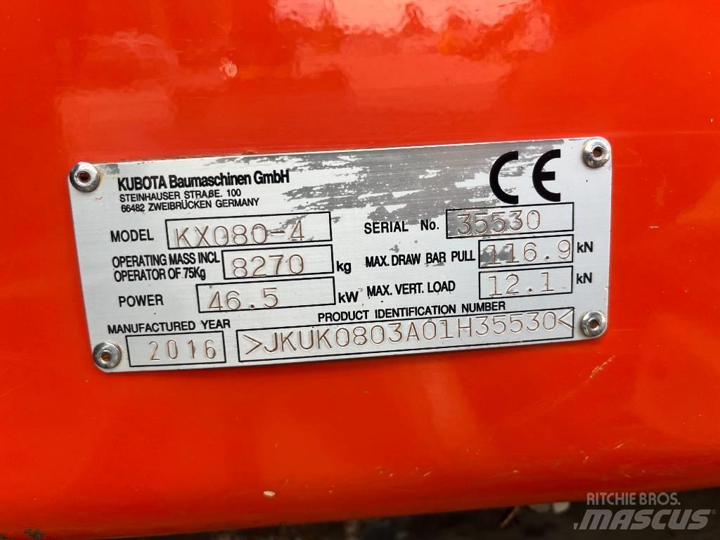 Kubota KX 080-4 中型挖掘机