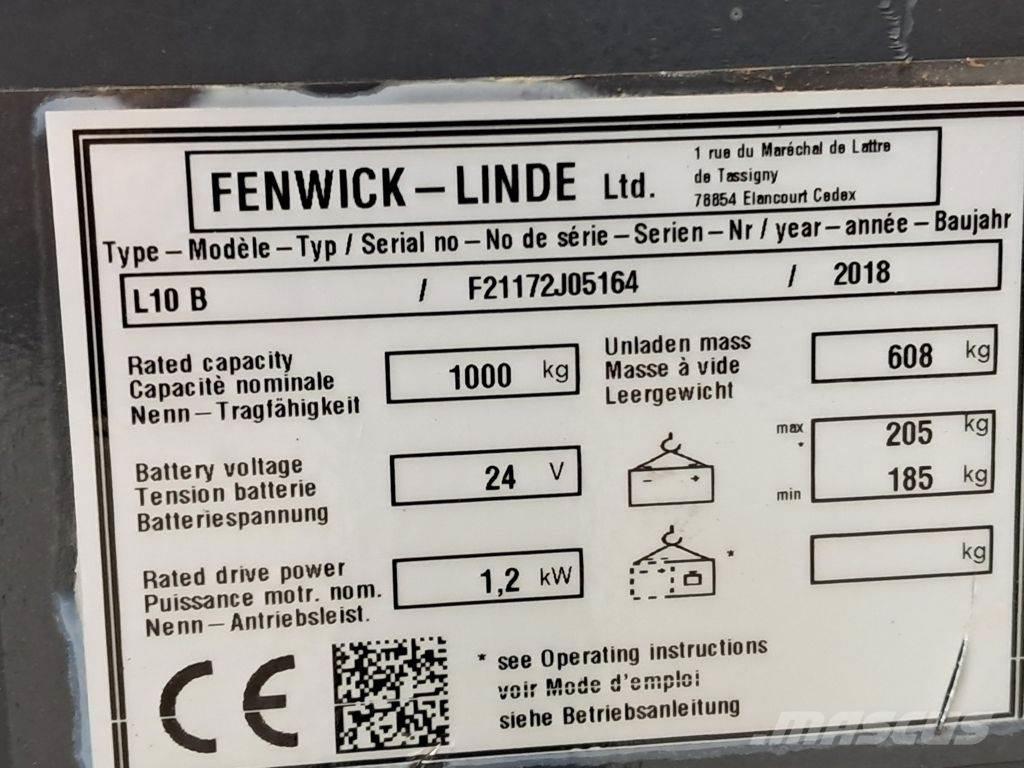 Linde L10B 手推堆垛车