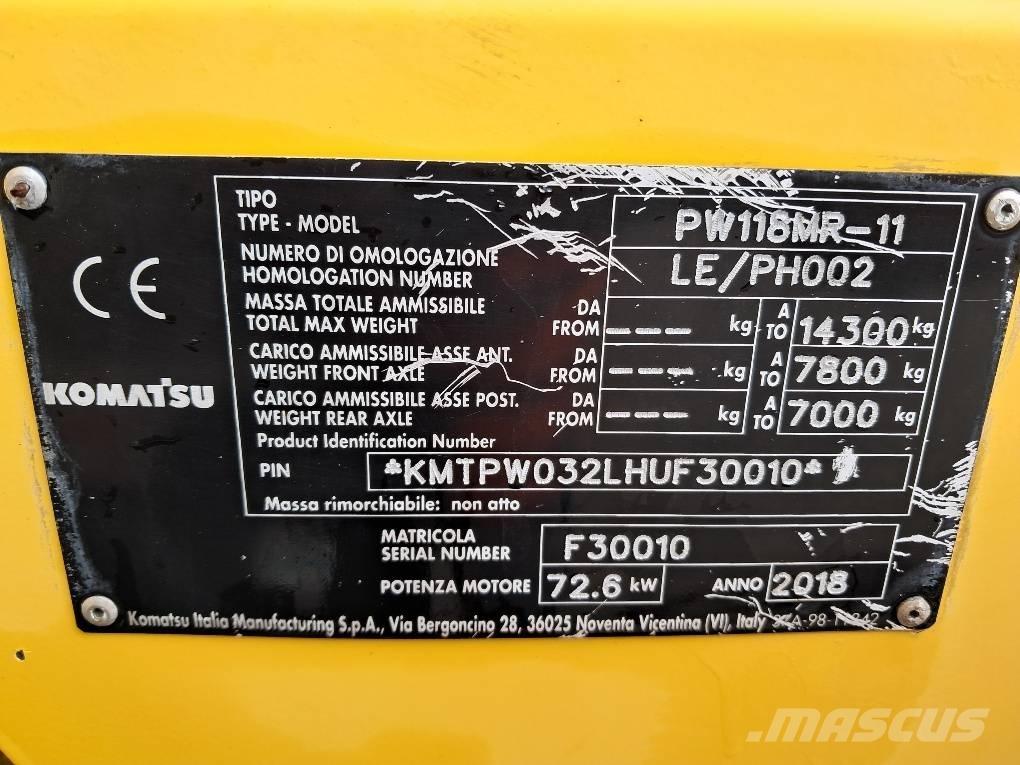 Komatsu PW118MR-11 轮式挖掘机
