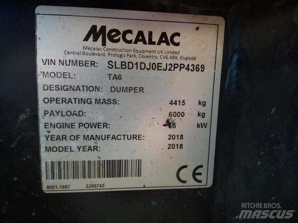 Mecalac TA6 dömper 铰接式自卸车