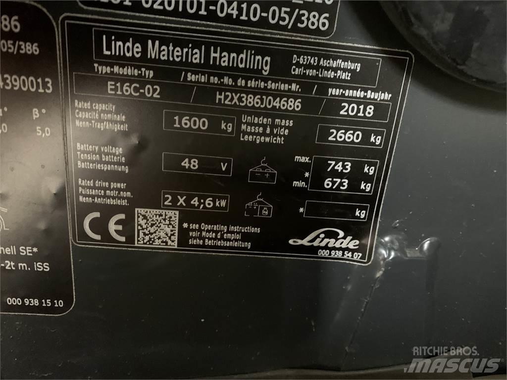 Linde E16C 电动叉车