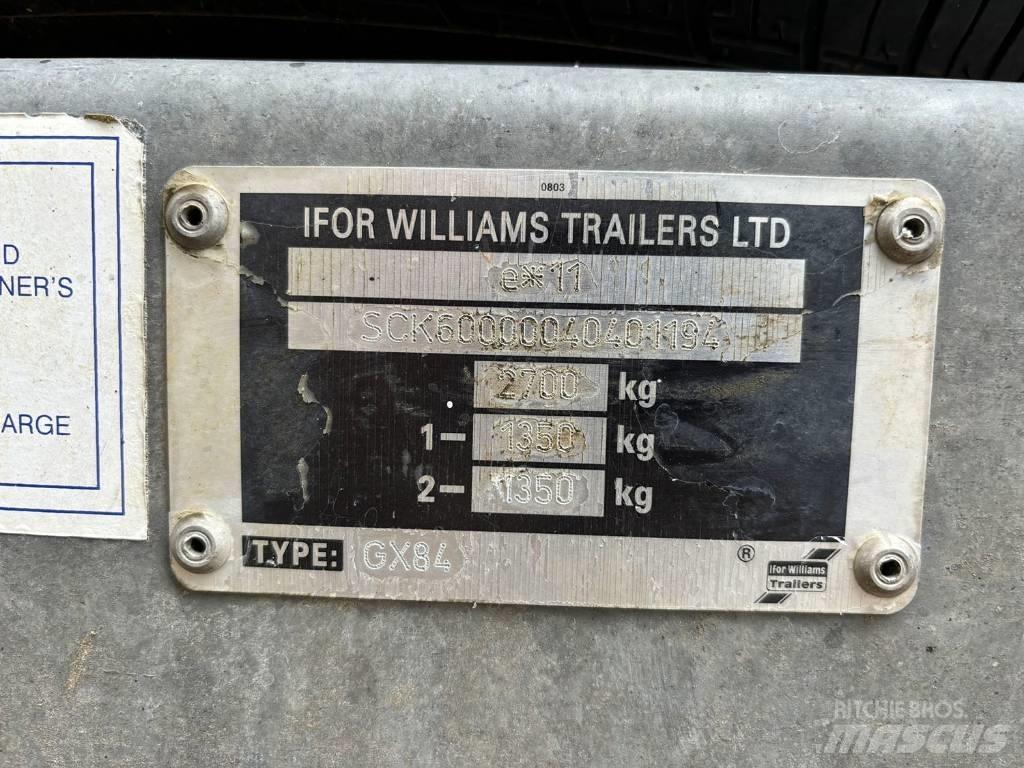 Ifor Williams GX84 平板拖车
