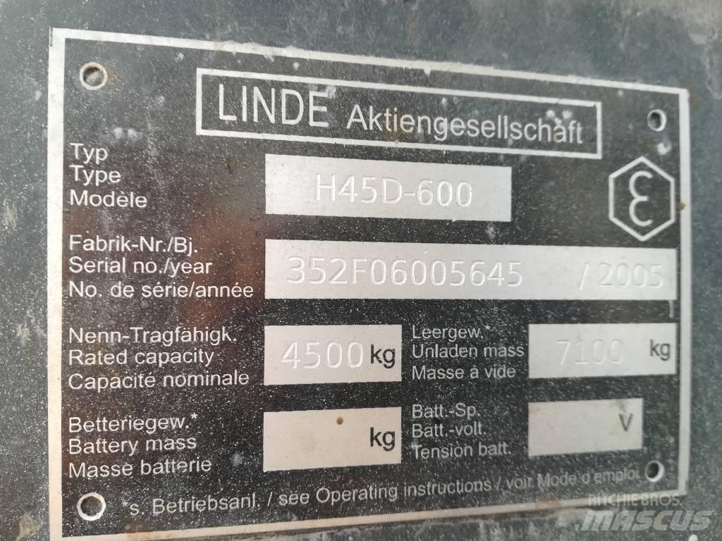 Linde H 45 D 600 柴油叉车