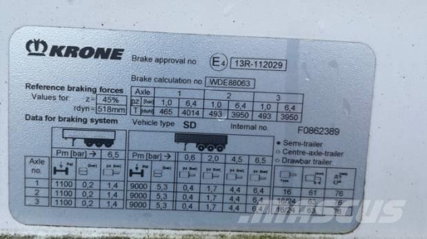 Krone SD 侧帘拖车
