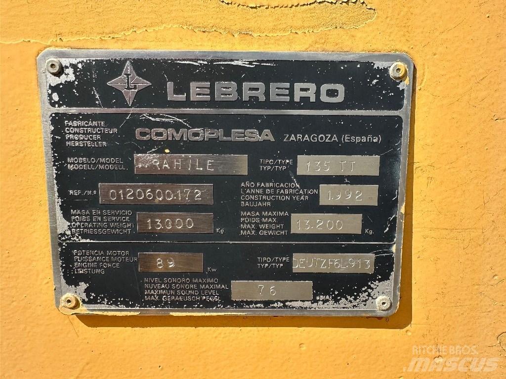 Lebrero 135 TT 单轮压路机