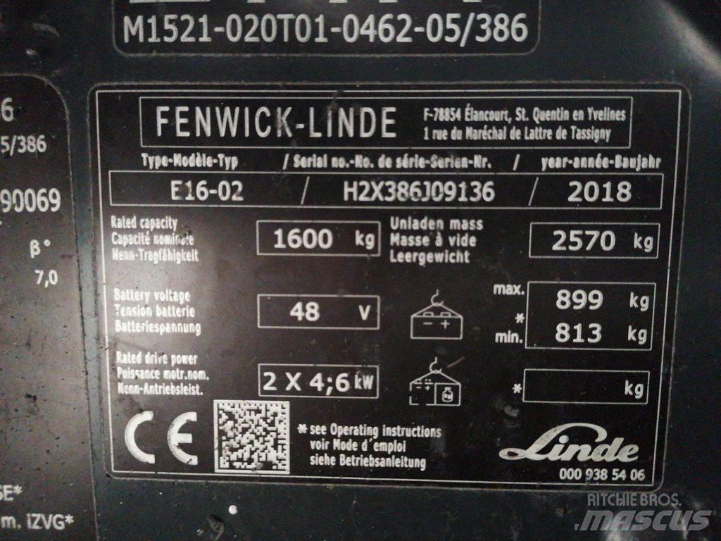 Linde E16-02 电动叉车
