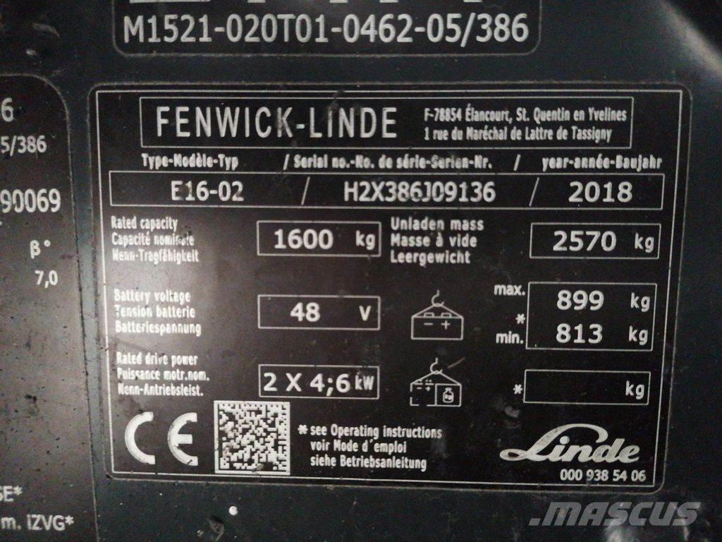 Linde E16-02 电动叉车