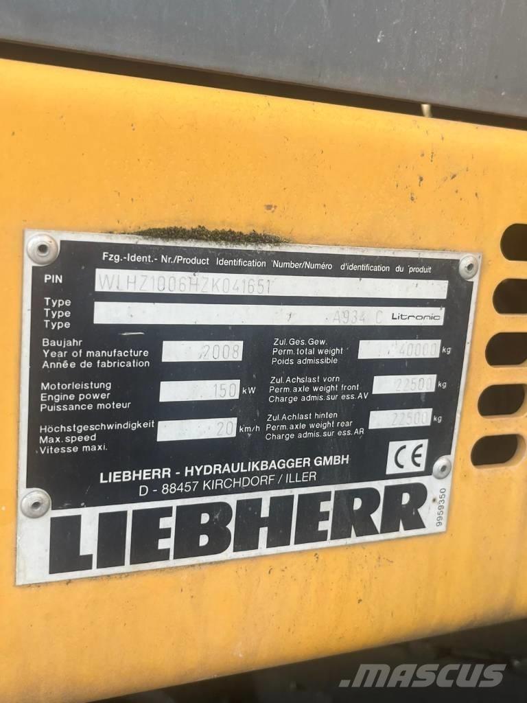 Liebherr A 934 C 工业挖掘机