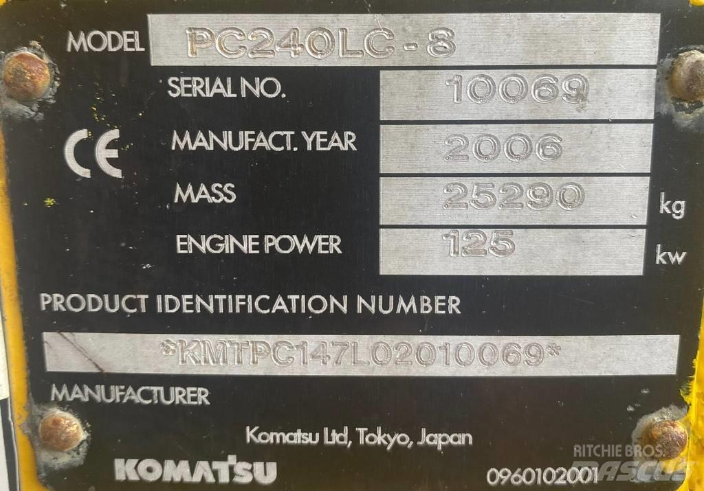 Komatsu PC 240 LC-8 履带挖掘机