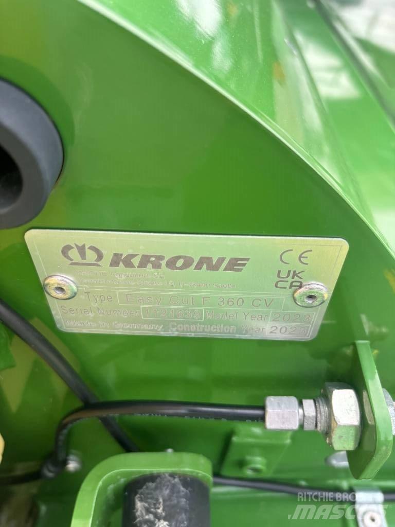 Krone F 360CV 割草调节装置
